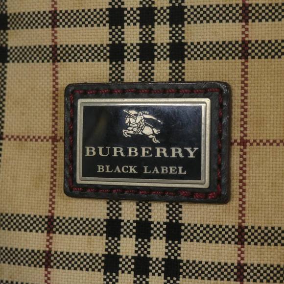 BURBERRY Nova Check Black label Hand Bag Canvas Beige Auth bs11104 - Picture 10 of 16